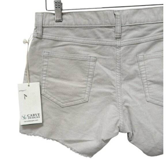 Carve Designs Oahu 4 inch Corduroy Shorts Gray Size 6 - Picture 6 of 10